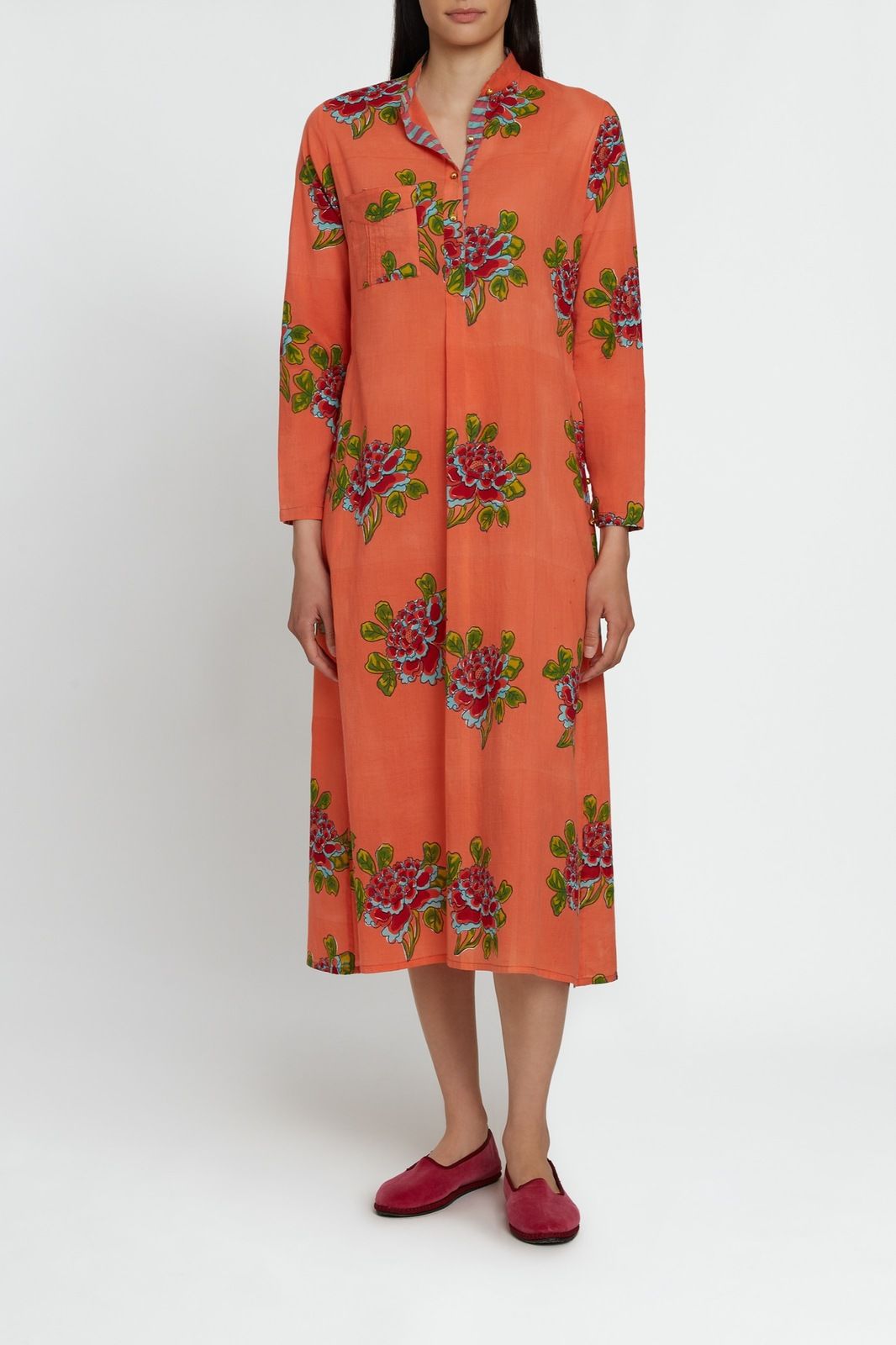 LONG KURTA Ortensia Peach