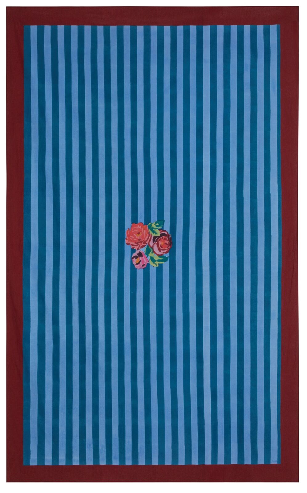 COTTON CLOTH 180x270cm Nizam Stripes Ferozi Sugar