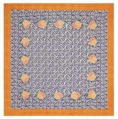 Reversible Quilt 250x270cm Arabesque Corolla Blue Natural