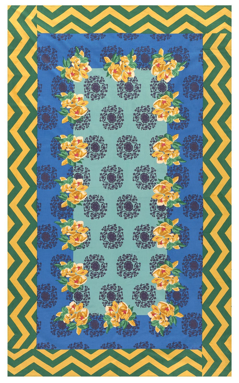 Cotton Cloth 180x350cm Planet Blue Celadon