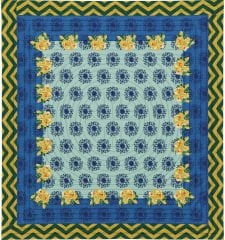 Reversible Quilt 250x270cm Planet Blue Celadon