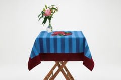Cotton Cloth 110x110cm Nizam Stripes Ferozi Sugar