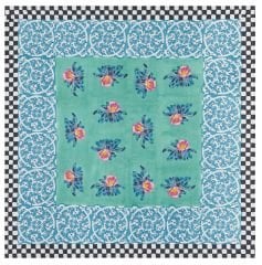 Cotton Cloth 110x110cm Tiles Green